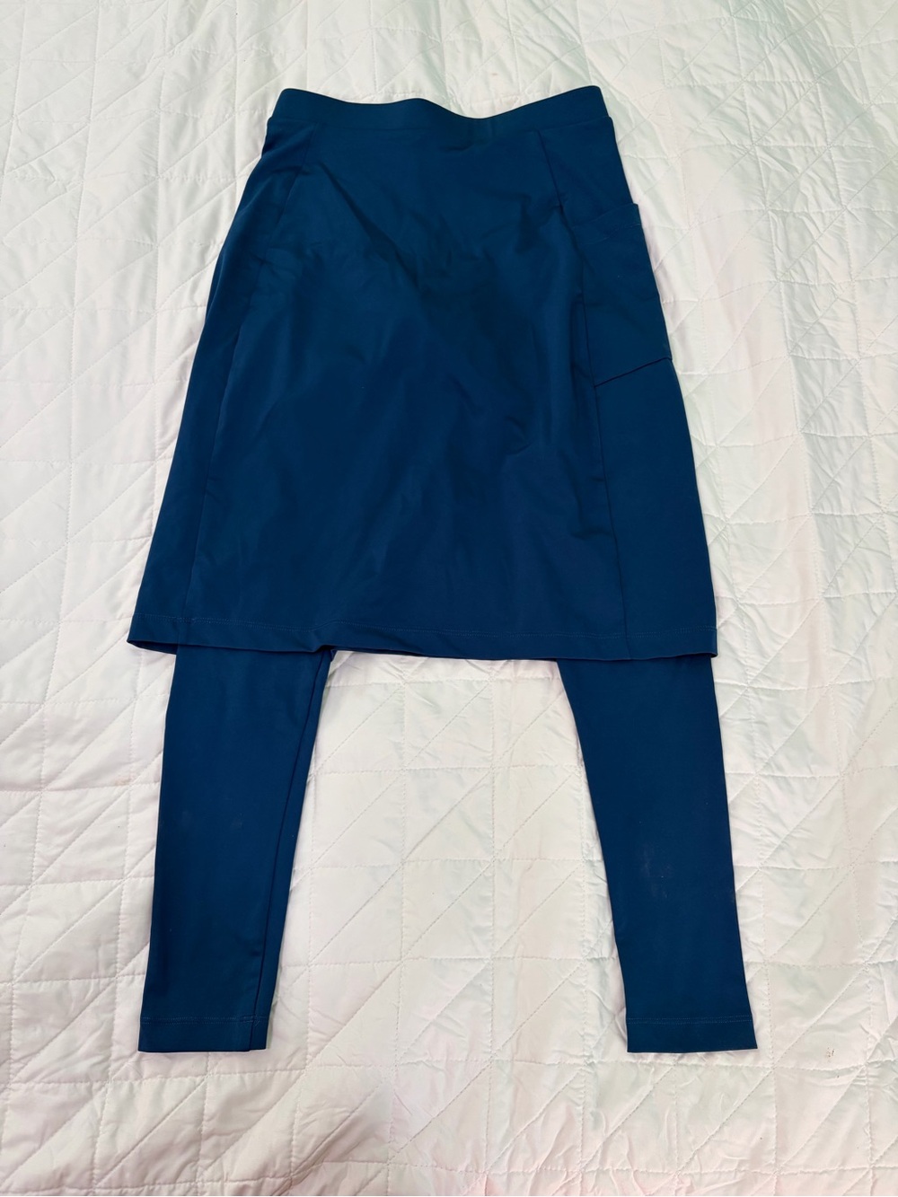 Navy Blue Snoga Skirt with Ankle-Length Leggings